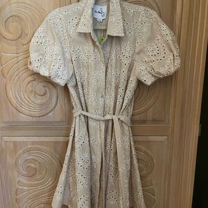 Elegant Sam Edelman Beige Lace Dress